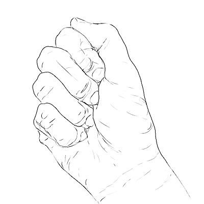 Contour Line Drawing of Your Hand - OHS