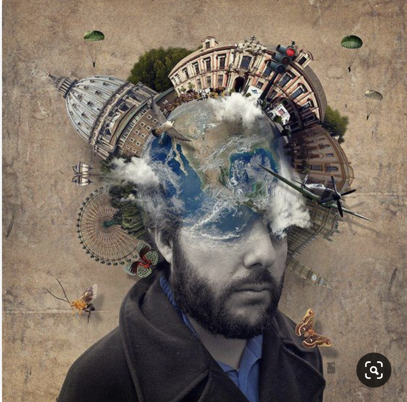 Surreal Self Portrait Digital Collage - OHS